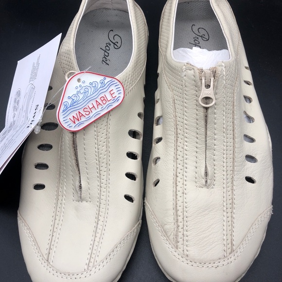 Propet 8 Wide 🆕 Washable Full Grain Leather Swift shoe zip closure washable - Picture 6 of 15